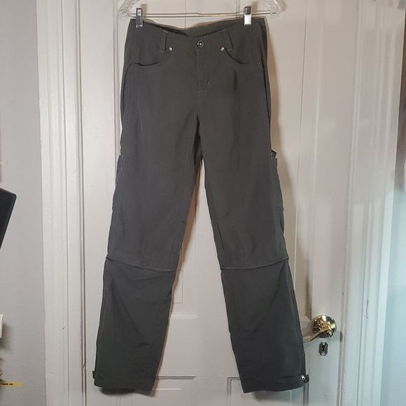 Kuhl Forester‎ Convertible Zip-Off Full-Length to Capri Pants Size 6 Gray/Green - Picture 1 of 14